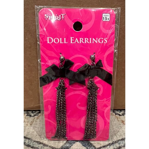 Spirit Halloween Doll Earrings Costume Accessory Gothic Dangle Cosplay Dress Up - Picture 1 of 4